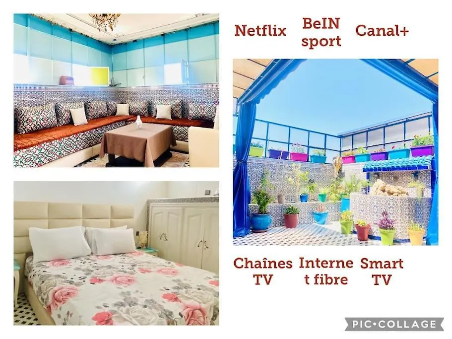 Apartament Appartement Riad Style-Sky View Au Centre Ville, Internet Fibre, Canal Plus, Chaines Internationales Agadir